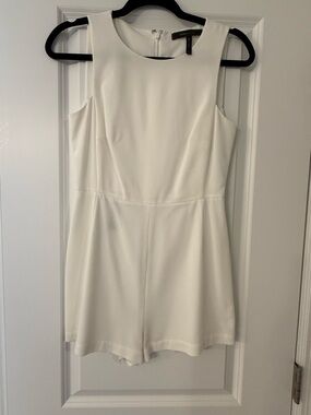 BCBGMaxAzria Ivory Sleeveless Romper